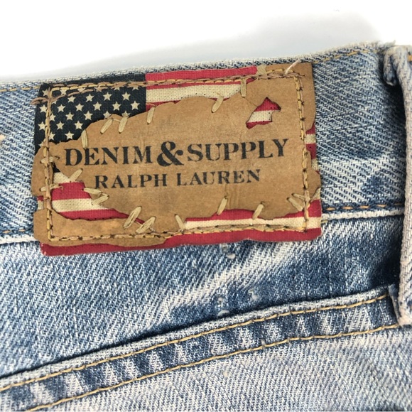 Denim and Supply by Ralph Lauren Halsey Flag Pocket Denim Boyfriend Cutoffs - Picture 11 of 12